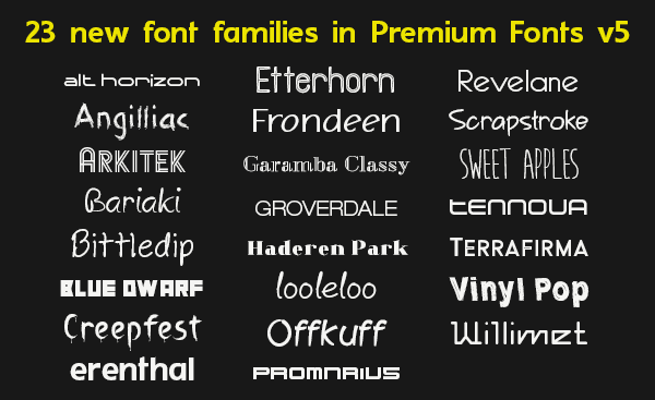 microsoft premium fonts
