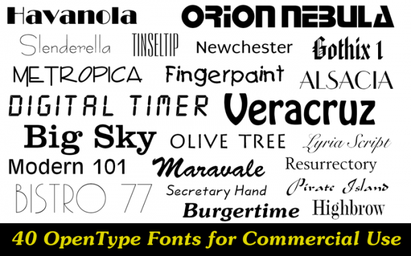 40 Fonts, Volume 1 For Mac And Windows | MacAppware