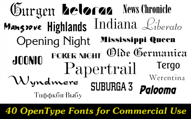 40 commercial use fonts